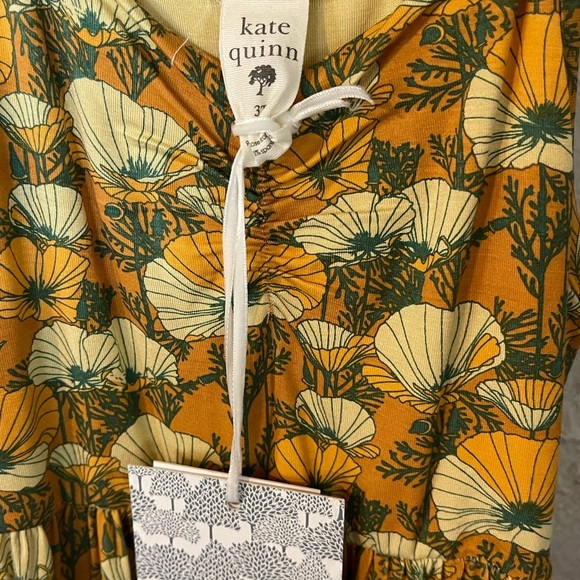 Kate Quinn Floral Yellow and Orange Flare Jumpsuit - Picture 3 of 5